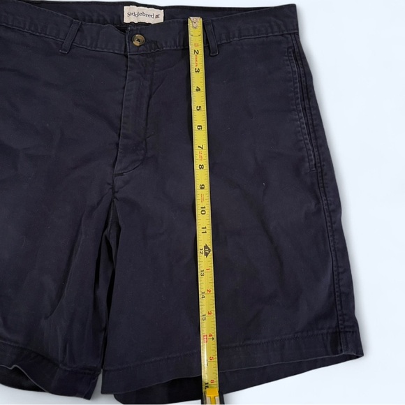 SADDLEBRED Chino Shorts Men's Size 34W Pleated Front Preppy Casual Navy - Picture 4 of 6